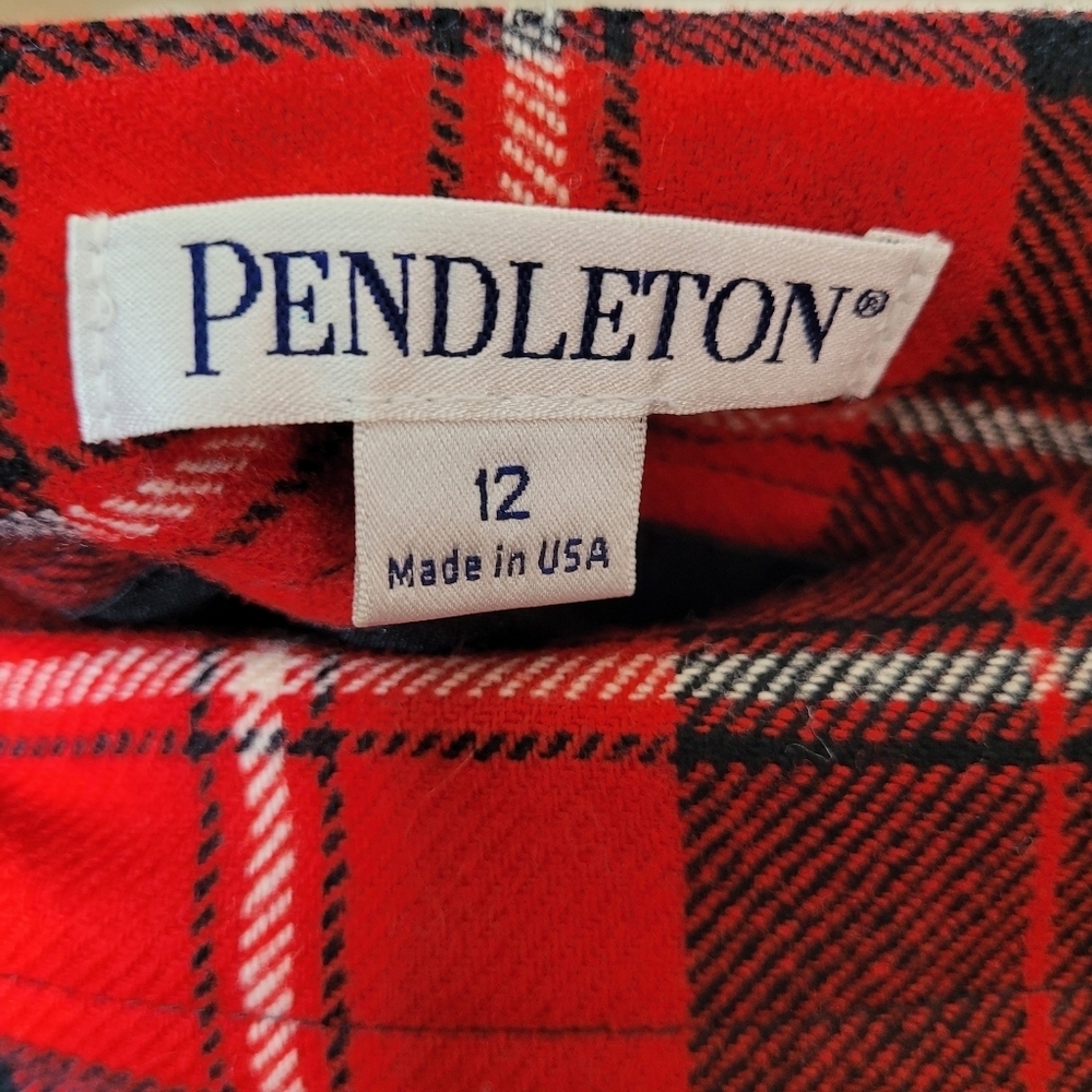 Pendleton Wool Plaid Skirt Size 12 - Picture 6 of 7